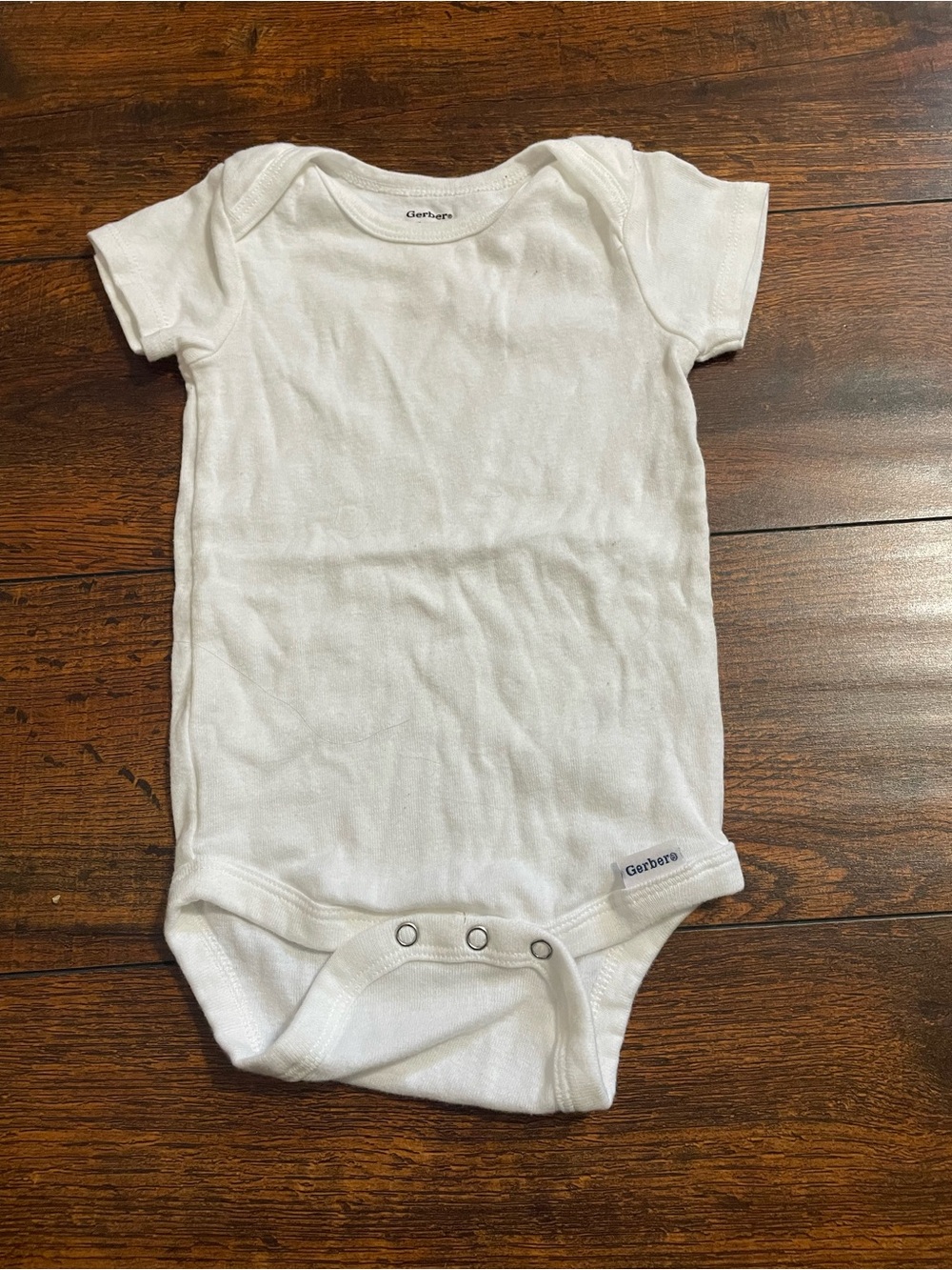 Gerber White Short-Sleeve Baby Bodysuit One-Piece